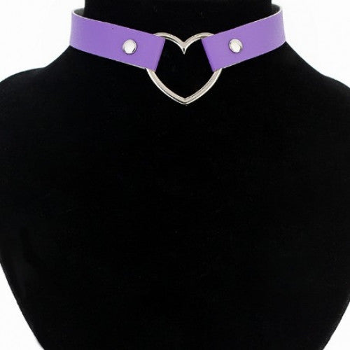 Sexy Heart Punk Leather Choker Necklace