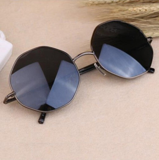 Hexagon Color Film Retro Sun Glasses
